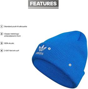 img 3 attached to Девочки Adidas Originals Trefoil Beanie: стильный мужской аксессуар для холодной погоды