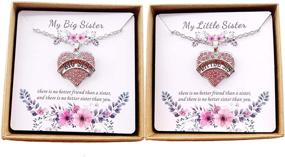 img 2 attached to Charm.L Grace Crystal Heart Necklaces Set: Ideal Gift for Mom and Siblings