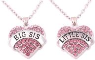 charm.l grace crystal heart necklaces set: ideal gift for mom and siblings logo
