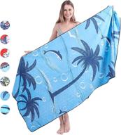 🏖️ premium oversized microfiber beach towels: sand-free, quick dry, and stylish for women and men! logo