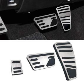 img 4 attached to 🚗 Jaronx No-Drill Aluminum Alloy Pedal Covers for Dodge Ram 1500 2500 3500 2011-2018, Anti-Slip Gas & Brake Pedal Pads, Accelerator Pedal Covers - Automatic Transmission (3PCS)