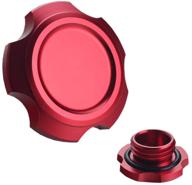 dewhel red aluminum oil filler cap replacement - suitable for subaru wrx sti impreza legacy forester exiga logo