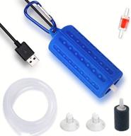 alon aquarium usb air pump: ultra quiet nano air pump with hanging buckle and check valve – blue (blue) логотип