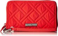 vera bradley rfid wristlet cardinal women's handbags & wallets logo