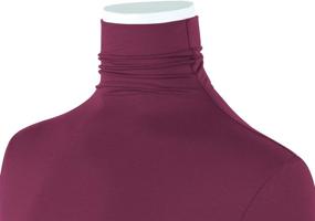 img 1 attached to 👚 Medium Women's Turtleneck Stretch Shirt Sleeved: Clothing and Lingerie for Sleep & Lounge