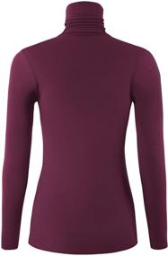 img 2 attached to 👚 Medium Women's Turtleneck Stretch Shirt Sleeved: Clothing and Lingerie for Sleep & Lounge