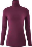 👚 medium women's turtleneck stretch shirt sleeved: clothing and lingerie for sleep & lounge logo