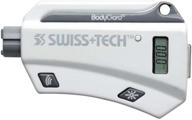 swiss+tech bodyguard auto emergency escape tool with tire gauge and tread depth indicator - white 7-in-1 (1 pack) logo