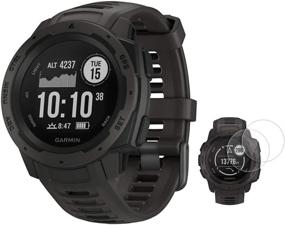 img 4 attached to 🌲 Garmin Instinct Rugged Outdoor Watch with GPS and Heart Rate Monitoring Graphite (010-02064-00) + Deco Essentials 2-Pack Screen Protector Combo
