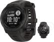 🌲 garmin instinct rugged outdoor watch with gps and heart rate monitoring graphite (010-02064-00) + deco essentials 2-pack screen protector combo logo