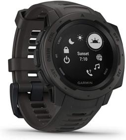 img 1 attached to 🌲 Garmin Instinct Rugged Outdoor Watch with GPS and Heart Rate Monitoring Graphite (010-02064-00) + Deco Essentials 2-Pack Screen Protector Combo
