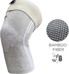 img 3 attached to 👣 ArthritisHope Bamboo Charcoal Knee Compression Sleeve: Relieve Knee Pain, Boost Performance, Support ACL - Ideal for Running, Weightlifting, Arthritis, Sports, Gym (Men and Women)