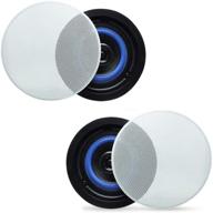 🔊 herdio 4” hcs418 160w 2-way flush mount in-ceiling/in-wall speakers – ideal for bathroom, kitchen, living room, office (pair) logo