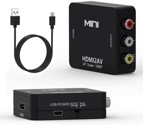 img 4 attached to 🔌 HDMI в AV конвертер, HDMI в RCA, HDMI в AV, высокое разрешение HDMI в 3RCA CVBS AV композитный видео аудио конвертер адаптер | Поддержка PAL / NTSC | В комплекте USB-кабель для зарядки | для ПК, ноутбука, HDTV, DVD | (HDMI в AV, черный)