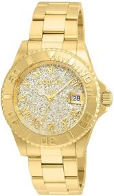 img 4 attached to 👑 Женские наручные часы Invicta Angel Swiss-Quartz с ремешком из нержавеющей стали - золотого тона, 20 мм (модель: 22707)