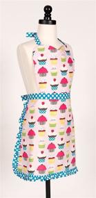 img 3 attached to 🧁 KAF Home Cupcake Adult's Hostess Extra Long Ties – Adjustable Bib Apron - Machine Washable - Ideal for Kitchen and Gardening Activities