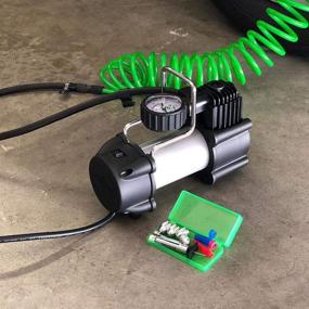 img 1 attached to 🚗 Удобный настенный насос Slime 40045 Direct Drive 120V для легкого накачивания шин