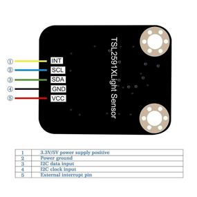 img 2 attached to CQRobot Ocean: TSL25911FN Ambient Light Sensor for Raspberry Pi, Arduino, and STM32. Wide 0-88000Lux Detection Range, 600M:1 for Industries, Mobile Phones, Computers, Lighting, GPS, and More.