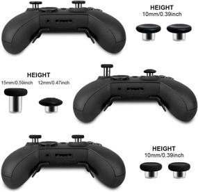 img 1 attached to 🎮 Xbox One Elite Controller Series 2 6-in-1 Metal Mod Swap Thumbsticks Joysticks with Magnetic Analog Stick Grips (Черный - Модель 1797)