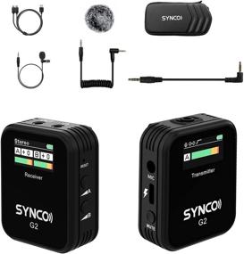 img 4 attached to 🎤 SYNCO G2(A1) Wireless Lavalier Microphone System: 230ft Range, One-Button Muting, DSLR/Smartphone/Tablet Compatibility