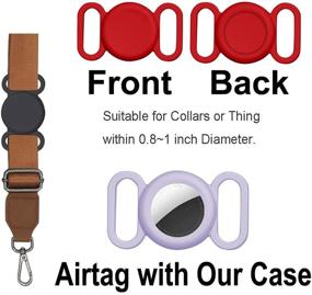 img 1 attached to Protective Case For Apple Airtags 4 Pack Holder Silicone GPS Tracking For Dog Collar