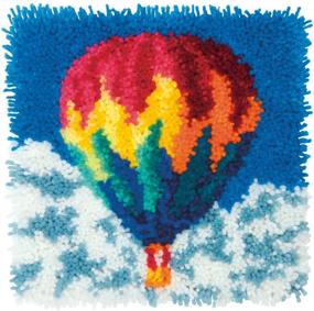 img 4 attached to 🎈 Dimensions Hot Air Balloon Latch Hook Craft Kit for Kids: A 12'' x 12'' Creative Adventure!