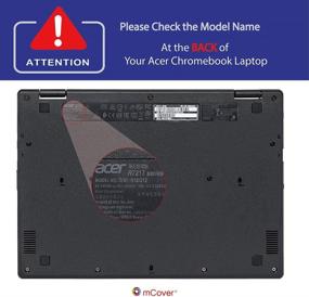 img 2 attached to 🔒 mCover Hard Shell Case for 2019 11.6" Acer Chromebook C721/Spin R721 (Black) - NOT Compatible with Older Acer 11 Models