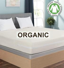 img 1 attached to 🛏️ Bargoose AllergyCare Organic Cotton Zippered Mattress Encasement, Queen Size - 100% Hypoallergenic, Chemical-Free, Blocks Dust Mites & More, 12" Deep