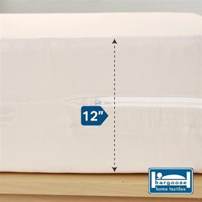 img 3 attached to 🛏️ Bargoose AllergyCare Organic Cotton Zippered Mattress Encasement, Queen Size - 100% Hypoallergenic, Chemical-Free, Blocks Dust Mites & More, 12" Deep
