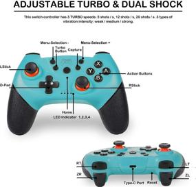 img 2 attached to 🎮 Sefitopher Wireless Controller - Nintendo Switch, PC Compatible, Pro Gamepad - Gyro Axis, Turbo, Dual Vibration Support