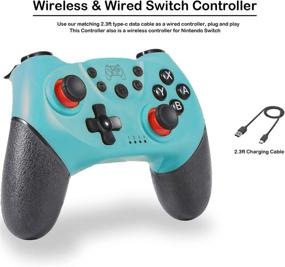 img 1 attached to 🎮 Sefitopher Wireless Controller - Nintendo Switch, PC Compatible, Pro Gamepad - Gyro Axis, Turbo, Dual Vibration Support
