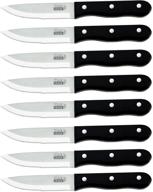 🔪 cook n home stainless steel steak knife set - 8-piece steak house style collection logo