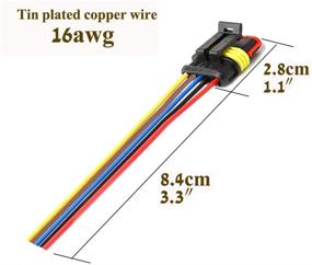 img 3 attached to 🔌 Водонепроницаемые разъемы QOFOWIN, автомобильный электрический разъем 5 контактов с морским проводом 16 AWG, идеально подходит для автомобиля, грузовика, лодки, мотоцикла и других соединений проводов - упаковка из 5шт.
