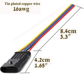 img 2 attached to 🔌 Водонепроницаемые разъемы QOFOWIN, автомобильный электрический разъем 5 контактов с морским проводом 16 AWG, идеально подходит для автомобиля, грузовика, лодки, мотоцикла и других соединений проводов - упаковка из 5шт.