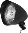 fatecim motorcycle headlight black billet custom with visor 5 logo