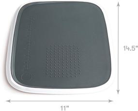 img 1 attached to Cooking Light Cutting Board: Measuring Marks, Textured Area, Juice Groove, Non-Slip Grip, 11x14.5, Gray/White