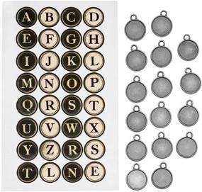 img 1 attached to 🔒 Metal Type Charms by Tim Holtz Idea-ology: 16 Antique Nickel Finish Charms, 11/16 Inches, TH92819