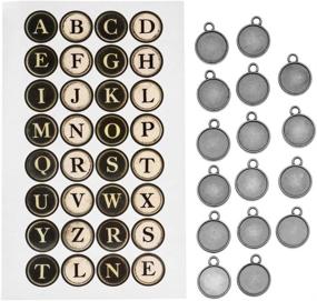 img 3 attached to 🔒 Metal Type Charms by Tim Holtz Idea-ology: 16 Antique Nickel Finish Charms, 11/16 Inches, TH92819