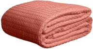 🌹 rose twin size deluxe 100% soft thermal waffle weave blanket logo