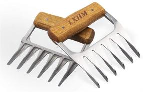 img 4 attached to 🍖 LXHM Meat Claws - Heat Resistant Pulled Pork Shredder with Wooden Handle - Ideal for Grilling, Handling, Lifting - Perfect for Shredding Turkey, Chicken, and Beef Brisket