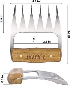 img 3 attached to 🍖 LXHM Meat Claws - Heat Resistant Pulled Pork Shredder with Wooden Handle - Ideal for Grilling, Handling, Lifting - Perfect for Shredding Turkey, Chicken, and Beef Brisket