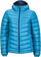 stylish and cozy marmot womens π hoody silver small: women's clothing and outerwear collection logo