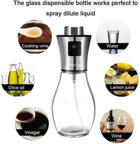 img 2 attached to 🍳 Sunnyac Olive Oil Sprayer: Refillable Stainless Steel Dispenser for Cooking, with Mini Funnel & Vinegar Glass Spray Bottle - Perfect for BBQ, Salad, Baking, Grilling, Roasting, and Frying