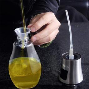 img 1 attached to 🍳 Sunnyac Olive Oil Sprayer: Refillable Stainless Steel Dispenser for Cooking, with Mini Funnel & Vinegar Glass Spray Bottle - Perfect for BBQ, Salad, Baking, Grilling, Roasting, and Frying