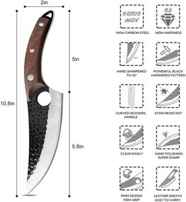 img 3 attached to 🔪 Ultimo Knives: Butcher Knife with Sheath - Portable, Ultra Sharp Cutlery for Kitchen, Home, Camping & Survival