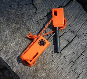 img 1 attached to 🔥 SparkForce Fire Starter – Durable Construction, Lanyard, Camping, Backpacking, Hiking, Emergency, Outdoor Survival – Orange, One Size (20-310-259)