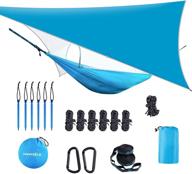 🏕️ hahasole camping hammock and rain fly set: portable, lightweight, and waterproof for backpacking, travel, and hiking логотип