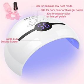 img 2 attached to 💅 48W UV LED Nail Lamp by NAILGIRLS: Automatic Sensor, 3 Timer Settings, Gel Polish Light Curing Lamp for Manicure Pedicure