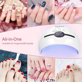 img 3 attached to 💅 48W UV LED Nail Lamp by NAILGIRLS: Automatic Sensor, 3 Timer Settings, Gel Polish Light Curing Lamp for Manicure Pedicure