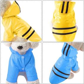 img 2 attached to 🌧️ Stay Dry in Style: 2-Piece Pet Dog Raincoat with Safety Reflective Stripes for Small to X-Large Dogs and Puppies